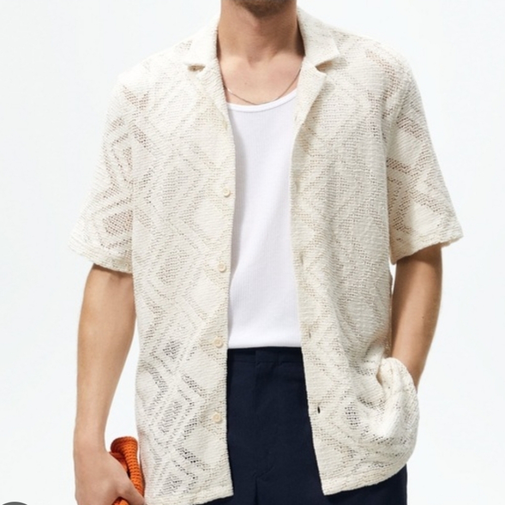 Zara Crotchet Textured Shirt